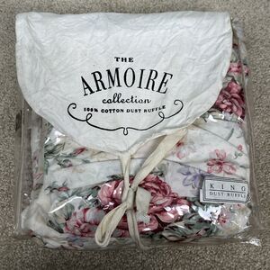 Armoire Collection Francis King‎ Bed Skirt Dust Ruffle Floral Cottagecore NIP